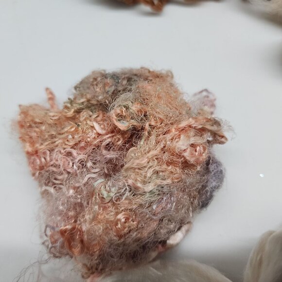 Throwsters Waste Hand Dyed Silk Wool Cotton Scrap Fibers For Crafting & Felting - Picture 9 of 12